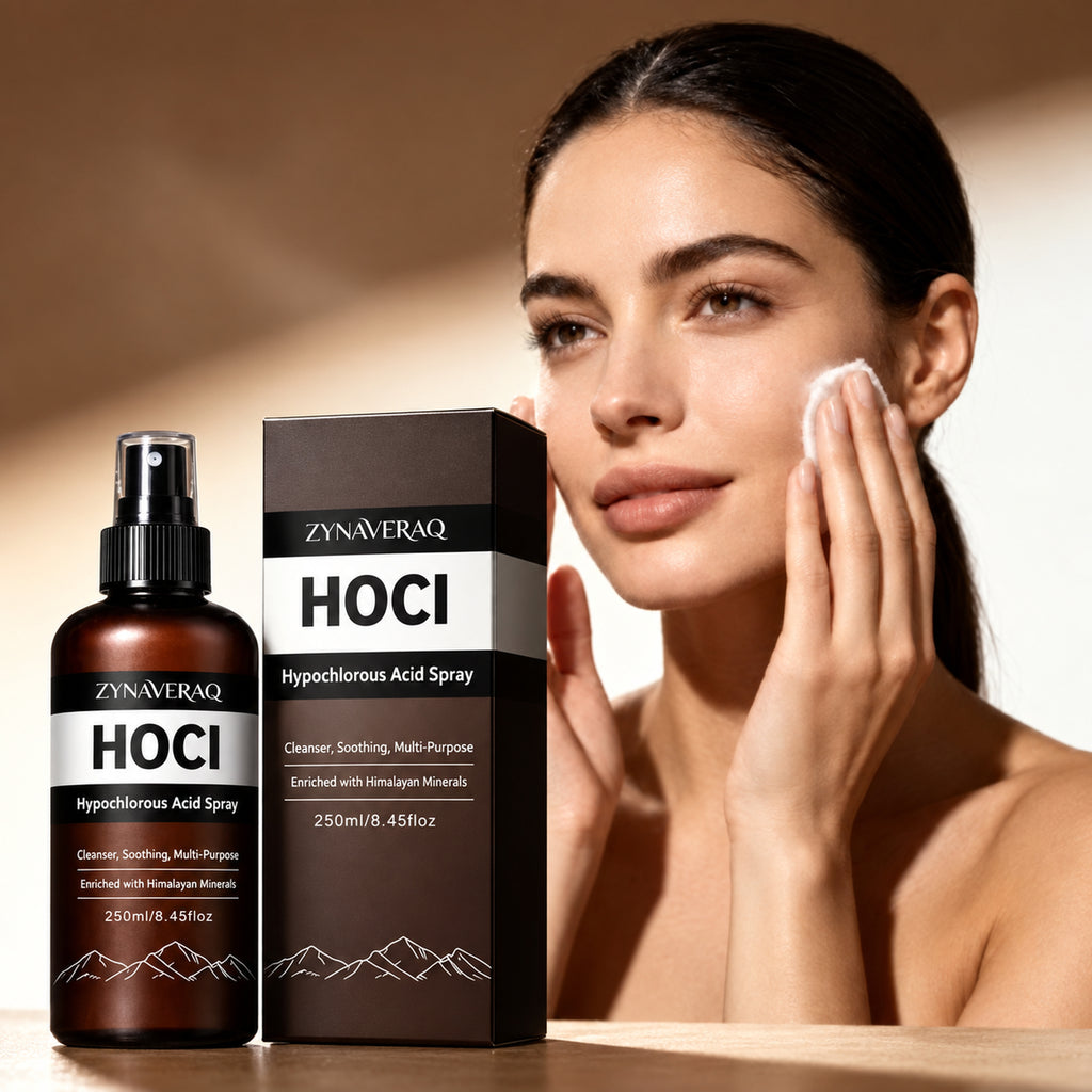 HOCI Hypochlorous Acid Spray photoreal restored warm skincare image